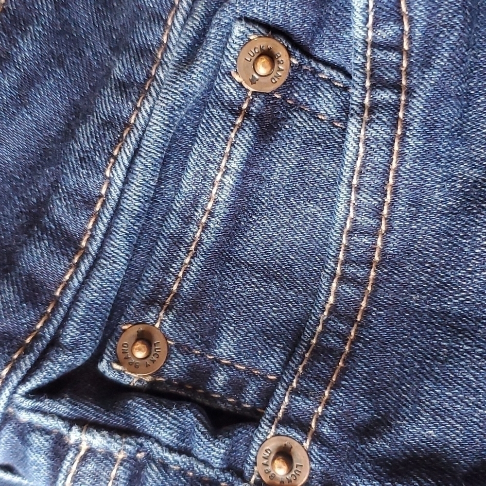 Lucky Brand distressed ankle jeans size 0/25 straight leg preowned - Picture 6 of 11